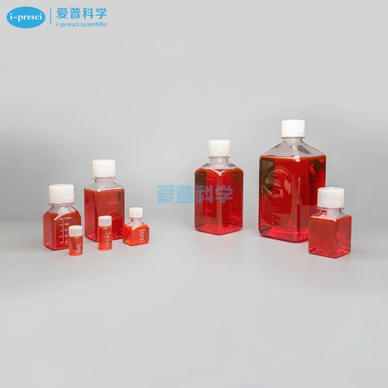 1000mL 方形血清瓶/培养液瓶,透明,PETG材质,无菌无酶