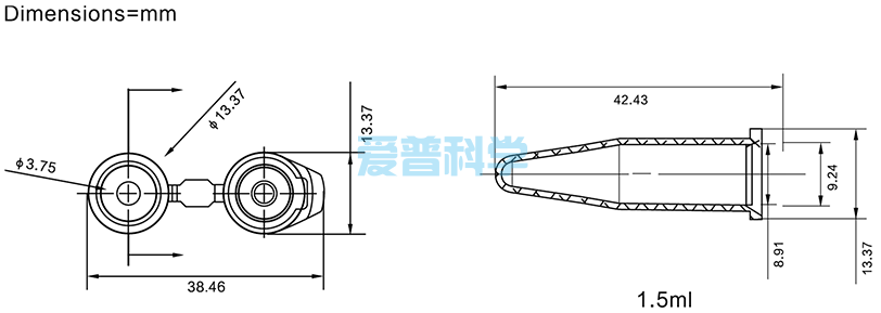 1.5ml 尖底离心管,PP材质,无酶(图1)