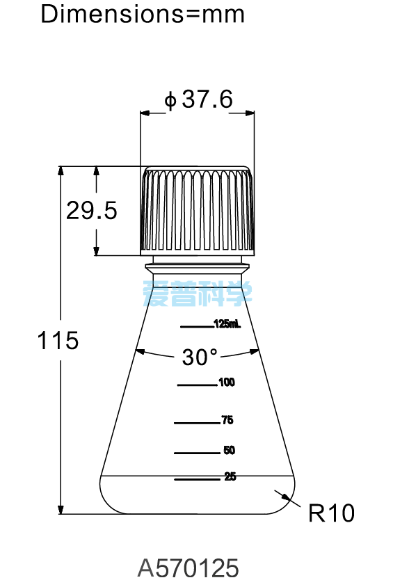 2.8L 三角摇瓶,滤膜透气盖,PC材质,独立包装,无菌无酶(图1)